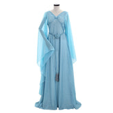 Halloweez Blue Fairy Costume for Women | Magical Blue Dress with Headband | Disney Cosplay Outfit - Halloweez